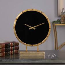 Uttermost Aldo Gold Table Clock 06433 Gold Clock Table Clock Clock