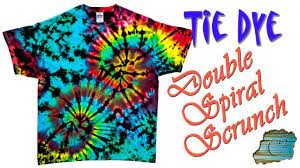 Getting your shirt ready and tying your pattern. How To Tie Dye Double Spiral Scrunch Liquid Dye Youtube