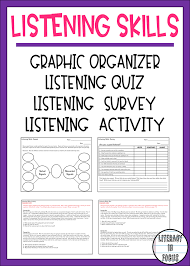 Everything You Need To Teach And Assess Listening Skills Including A Graphic Organizer Listening Skills Worksheets Listening Skills Language Arts Lesson Plans