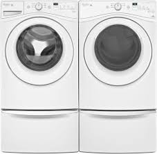 The reasons are described as below, 1. Whirlpool Wpwadrew675 Side By Side On Storage Drawer Pedestal Washer Dryer Set With Front Load Washer And Electric Dryer In White