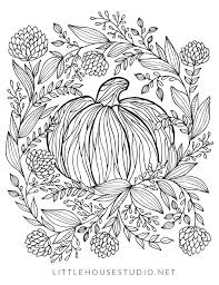 It S Pumpkin Night Little House Studio Pumpkin Coloring Pages Fall Coloring Pages Fall Coloring Sheets