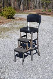 Vintage Cosco Kitchen Stool Metal Folding Step Stool Chair Etsy Folding Step Stool Kitchen Vinyl Step Stool