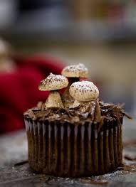 Mini Buche De Noel Woodland Cupcake By See The Light Christmas Food Christmas Baking Cupcake Cakes