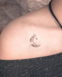 In the moonlit sky source: Gute Nacht Mondliebhaber Gute Mondliebhaber Moontattoo Nacht Gute Nacht Mondliebhaber Small Moon Tattoos Neck Tattoo Star Tattoos