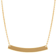 5 out of 5 stars. Curved Bar Necklace In 14k Yellow Gold 18 In Shane Co
