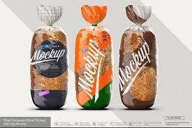 Three Transparent Bread Package Bread Packaging Mockup Mockup Free Psd