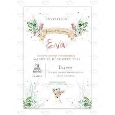 Je n'oublierai jamais cet appel téléphonique, il y a un an aujourd'hui, de ta maman qui m'a annoncé ta merveilleuse arrivée ! Invitation Anniversaire Theme Biche Foret Rose Gold Mmez Creazioni