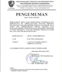 Tarikh hari ibu tahun 2021 (sambutan di malaysia) berikut dikongsikan maklumat berkaitan hari ibu meliputi tarikh sambutan dan hukum merayakannya. Pengumuman Pelaksanaan Upacara Apel Bendera Memperingati Hari Ibu Tanggal 23 Desember 2019 Polnes Politeknik Negeri Samarinda Official Web