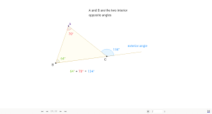 Exterior angles of a triangle #4 directions. Theorem 06 The Exterior Angle Of A Triangle Geogebra