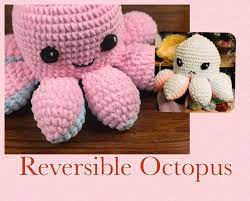 By lydiamferg in craft knitting & crochet. Reversible Flip Flop Mood Large Plush Octopus Toy Pdf Crochet Pattern In 2021 Crochet Keychain Pattern Octopus Crochet Pattern Free Octopus Crochet Pattern