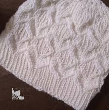 K1 on rs or p1 on ws, sliding prestrung bead through old st; Designs By Diligence I Heart You Hat