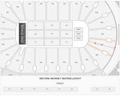 how many seats in section 106 row 7 at wells fargo center