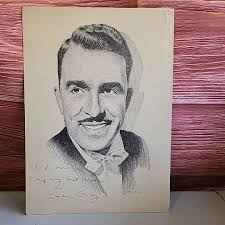 Big Band Jazz Saxophonist Glen Gray Autograph 1937 Albert Von Stempa Etching