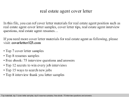 Real Estate Agent Cover Letter
