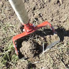 Break up dirt clods with a hoe. How I Turned A Grass Lawn Into A Garden Plot Dengarden