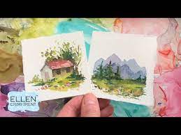 Watercolor Tutorial Landscape Vignettes