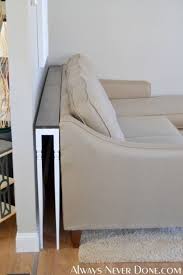 22 Ways To Keep Sh T Organized In Your Tiny Apartment Thin Sofa Living Room Diy Diy Sofa Table