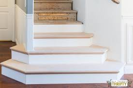 New Wooden Stair Treads Reveal Finally Wooden Stairs Diy Stairs Stairs Covering