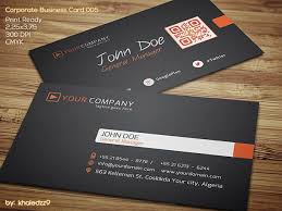 Black And White Business Card Template Print Ready Premium Corporate Business Card Template With Black White And Orange Com Corporate Business Card Beautiful Business Card Business Card Inspiration