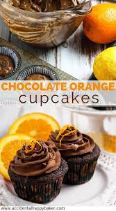 Chocolate Orange Cupcakes So Dark And Chocolatey With A Hint Of Orange And Topped With A Rich Chocolate Orange Cupcakes Orange Cupcakes Orange Chocolate Cake