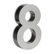 These house number lights will make your business or institution distinct from the rest. Led 8 Light Stainless Steel House Number Arial 3d Outdoor Wall Plaque 18 Cm V2aox Ceres Webshop
