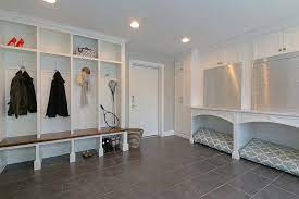 Block off the area you intend to contain your dog in with baby gates. Pet Friendly Laundry Rooms Design Ideas