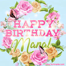 Search, discover and share your favorite birthday flowers gifs animation online. Beautiful Birthday Flowers Card For Manal With Animated Butterflies Download On Funimada Com