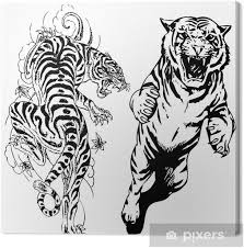 Moscow tattoo shop запись через директ. Leinwandbild Vektor Illustration Tiger Tattoo Pixers Wir Leben Um Zu Verandern