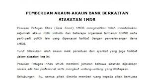 Pembekuan akaun parti oleh sprm mula didedahkan pemangku presiden umno, datuk seri dr. Pembekuan Akaun Akaun Bank Berkaitan Siasatan 1mdb
