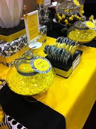 Black And Gold Candy Buffet Ideas Hostess With The Mostess Black And Yellow Candy Buffet Yellow Candy Buffet Candy Buffet Yellow Candy