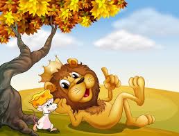 'how dare you wake me up! Rhyming Tales The Lion And The Mouse Drama Start