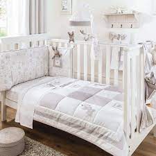 Dorma White Bunny Meadow Nursery Coverlet And Bumper Set Nursery Bedding Bed Toddler Bed