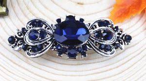 Vind fantastische aanbiedingen voor snap hair clips 500. Navy Blue Rhinestone Barrette Hair Clip Antiqued Vintage Look Baroque Blue Rhinestones Hair Barrettes Hair Accessories For Women