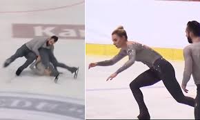 As a single skater, she is the 2013 nebelhorn trophy bronze medalist and the 2012 u.s. Figure Skater Crashes Head First Into Ice After A Faulty Lift Still Finishes Routine With Partner Daily Mail Online