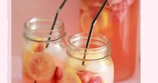 Recette Sangria Blanche A La Fraises Et Aux Citrons Recipe Lemon Sangria White Sangria Recipe Strawberry Lemon