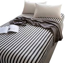 Black And White Striped Sheet Set Twin Amazon Com Otob 100 Cotton Black White Stripe Sheets Children Grid Fitted Sheets Soft Single Deep Fitted Bed She Fitted Bed Sheets Bed Sheets Striped Sheets