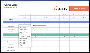 Need help with excel jobs? How To Make A Restaurant Work Schedule With Free Excel Template 7shifts