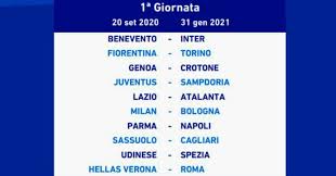 Tutti i tabellini della 20^ giornata di campionato. Calendario Serie A Il Campionato 2020 21 Giornata Per Giornata Pirlo Parte Dalla Samp Per Inter Juventus Bisogna Aspettare Gennaio Il Fatto Quotidiano