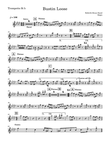 Bustin Loose - Trompette Si B | PDF