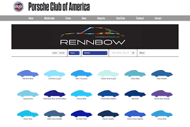 Rennbow A Searchable Porsche Color Database Porsche Club