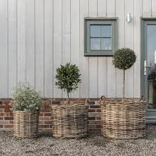 80+ designs to choose from. Large Round Wicker Baskets For Log Storage And Planters Motta Living