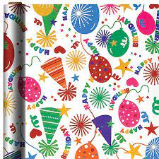 Maybe you would like to learn more about one of these? Party Hats Balloons Birthday Gift Wrap 16ft X 30in Party City