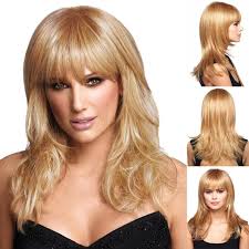 Amazon.com : GNIMEGIL 18" Long Blonde Wigs for Women Straight Hair with  Bangs Natural Hairstyles Synthetic Wig Princess Costume Peach Wigs  Halloween Outfits Carnival Party : Beauty & Personal Care