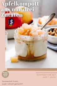 Schnelles Apfelkompott Apfel Granola Joghurt Erdnussbutter Rezept In 2020 Apfelkompott Rezepte Lebensmittel Essen