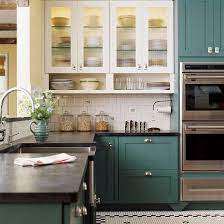 Butcher block counters on white w copper. Kitchen Cabinets Stylish Ideas For Cabinet Doors Kitchen Trends Kitchen Inspirations Kitchen Cabinet Colors