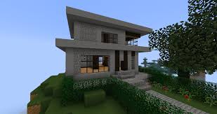This home has beautiful glass walls and a stained glass. Schematic Minecraft Modern House Small Modern Beach House Schematic Minecraft Project