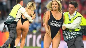 'cause she ran out onto the pitch in the. Smoking Hot Champions League Streaker Gains 2 Million Followers But Gets Suspended By Instagram Youtube