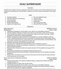 Maintenance supervisors coordinate technician teams and make sure facilities are kept in good operating conditions. Hvac Supervisor Resume Example Company Name Corona California