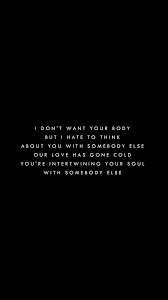 Somebody else explores the complicated feelings stirred by a past lover taking up with someone new. Backgrounds Lockscreens The 1975 Somebody Else Request Katrixx2267