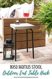 Ikea Marius Stool Outdoor Side Table Hack Garrison Street Design Studio Ikea Patio Small Patio Furniture Diy Patio Table